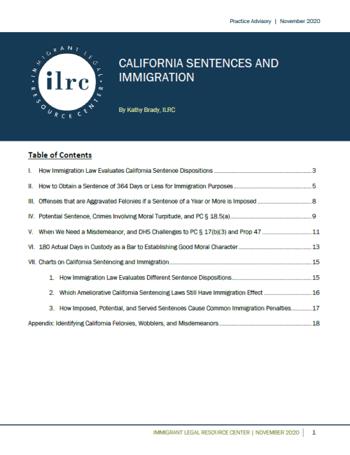 California Sentences And Immigration | Immigrant Legal Resource Center ...