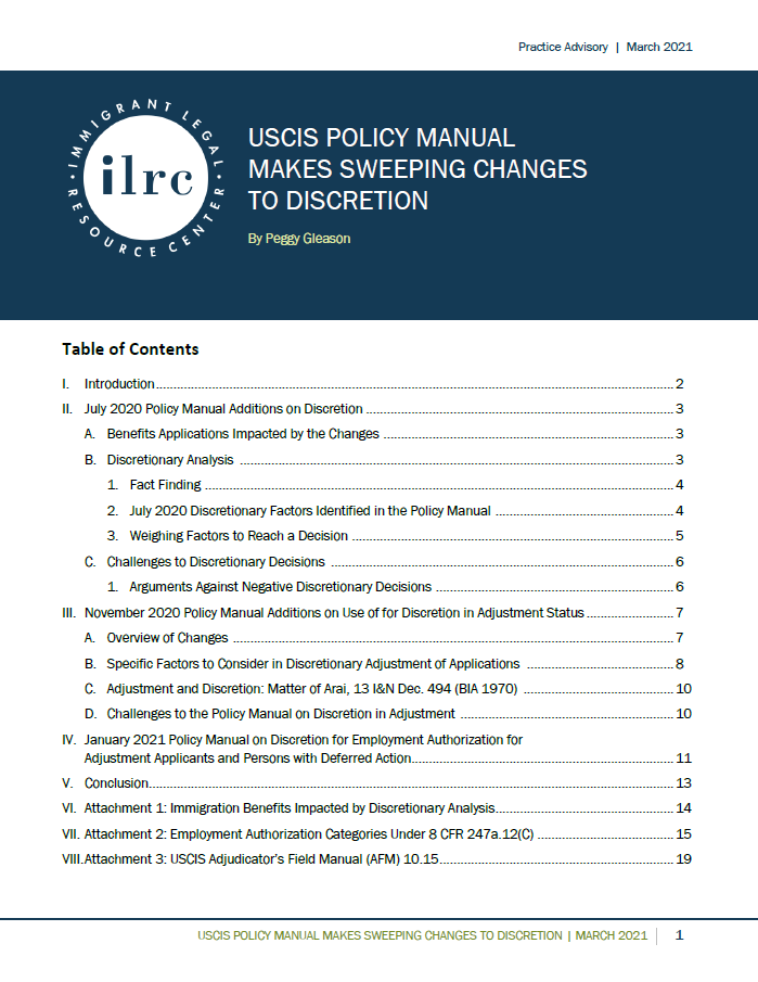 USCIS Policy Manual Makes Sweeping Changes To Discretion | Immigrant ...